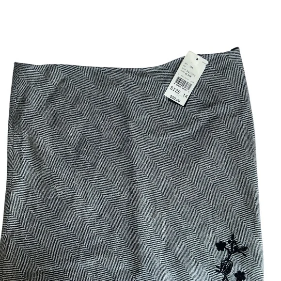 Vintage AGB Byer California Skirt With Embroidery, Size 14, Lined, NWT - Picture 8 of 9